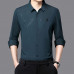 New Men's Dress Shirts Formal Business Long Sleeves Printed Casual Shirts Tops