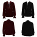 Mens Vintage Velvet Shirt Cocktail Party Renaissance Cosplay Shirt Mock Neck