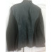 Genuine Green Leather Ponte Knit Zip Jacket Blazer Size 1X