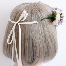 Women flower Girl Fairy Purple wedding Bride Party Hair Headband Crown Garland