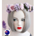Women flower Girl Fairy Purple wedding Bride Party Hair Headband Crown Garland