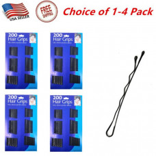 800 Pcs Black Wavy Hair Clips Bobby Pins Hair Grips Secure Hold Salon Styling