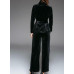 Women's Suits Belt Lady OL Coat Velvet Party Prom Leisure 2pcs Jacket Top Pants