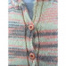 Vintage handknit 60s pastel cardigan sweater orange and yellow